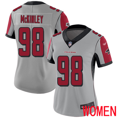 Atlanta Falcons Limited Silver Women Takkarist McKinley Jersey NFL Football 98 Inverted Legend